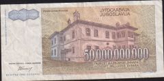 Yugoslavya 50000000000 Dinar 1993 Çok Temiz Pick 136