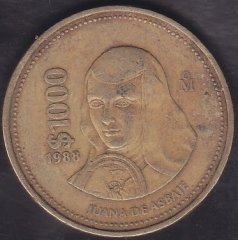 MEKSİKA 1000 PESOS 1988