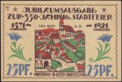 ALMANYA 25 PFENNİNG NOTGELD 1921 ÇİL