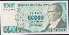 7.Emisyon 1.Tertip 50000 Lira I55 113631 Çil