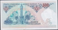 7.Emisyon 1.Tertip 500 Lira A68 380766 Çilaltı Çil