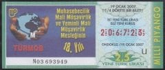 2007 19 OCAK ÇEYREK BİLET U SERİSİ