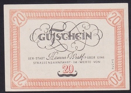 ALMANYA 20 GUTSCHEİN NOTGELD 1920 ÇİL