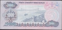 6.Emisyon 1.Tertip 1000 Lira C16 392843 Çilaltı ( Kabartmalar zayıf )