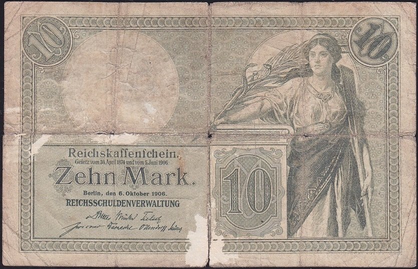 Almanya 10 Mark 1906 Haliyle