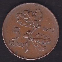 1970 Yılı 5 Kuruş