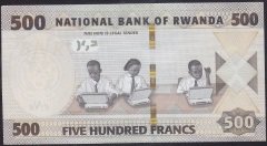 Rwanda 500 Frank 2019 Çil Pick 42