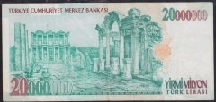 7.EMİSYON 20 000 000 LİRA C53 964721 ÇOK TEMİZ +