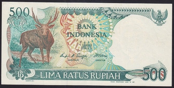 ENDONEZYA 500 RUPİ 1988 ÇÇT +