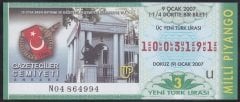 2007 9 OCAK ÇEYREK BİLET U SERİSİ