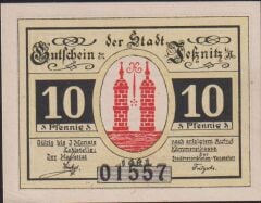 Almanya 10 Pfennig Notgeld 1921 Çil