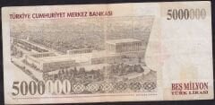 7.Emisyon 5.000.000 Lira B54 445460 Çok Temiz