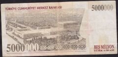 7.Emisyon 5.000.000 Lira B54 445460 Çok Temiz