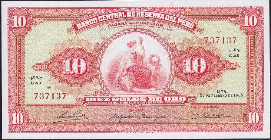 Peru 10 Sole 1965