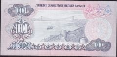6.Emisyon 1.Tertip 1000 Lira C14 331661 Çilaltı Çil ( Kabartmalar Zayıf )
