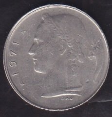 BELÇİKA 1 FRANK 1971