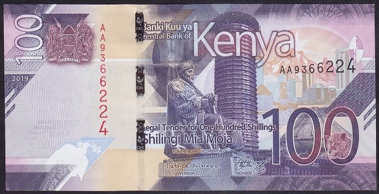 Kenya 100 Şiling 2019 Çil Pick 53