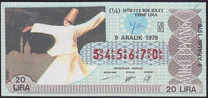 1979 9 ARALIK ÇEYREK BİLET - N SERİSİ