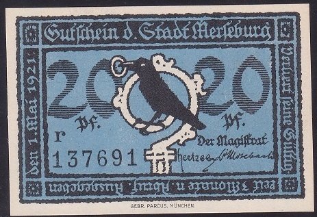 ALMANYA 20 PFENNİNG NOTGELD ÇİL