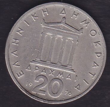 Yunanistan 20 Drahmi 1976