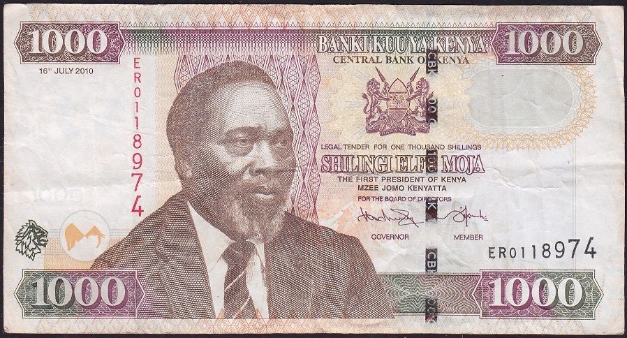 Kenya 1000 Şiling 2010 Çok Temiz