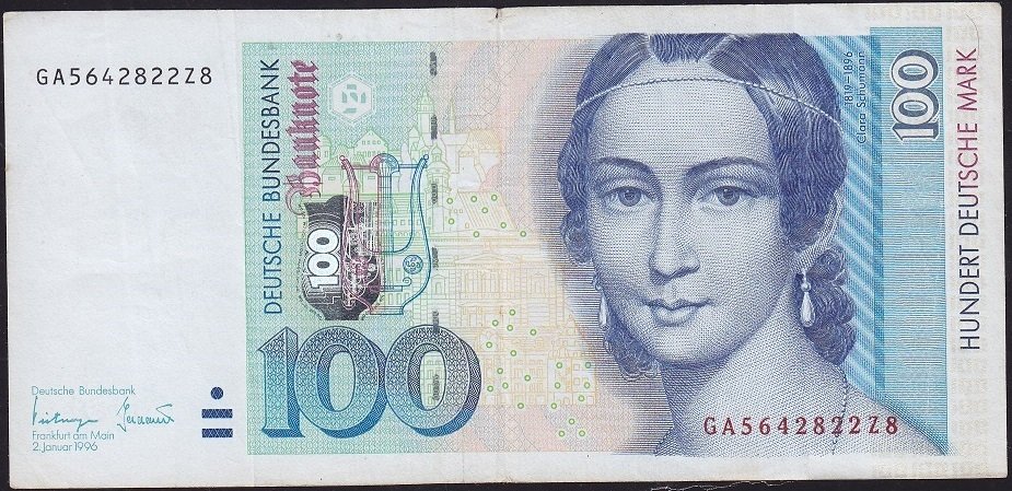 Almanya 100 Mark 1996 Çok Temiz