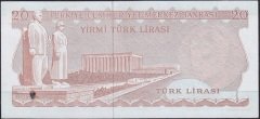 6.Emisyon 3.Tertip 20 Lira G33 832213 Çilaltı