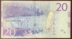 İSVEÇ 20 KRON 2015 ÇOK TEMİZ ( NOMİNALİ 12 LİRA ) eski para