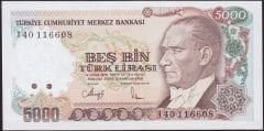 7.Emisyon 4.Tertip 5000 Lira I40 116608 Çil