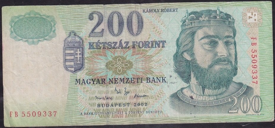 Macaristan 200 Forint 2002 Temiz