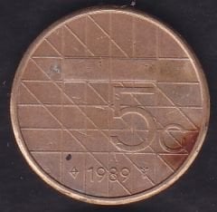 Hollanda 5 Gulden 1989