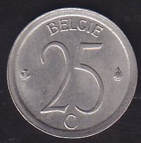 BELÇİKA 25 CENT 1975