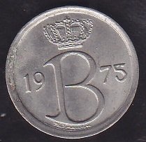 BELÇİKA 25 CENT 1975