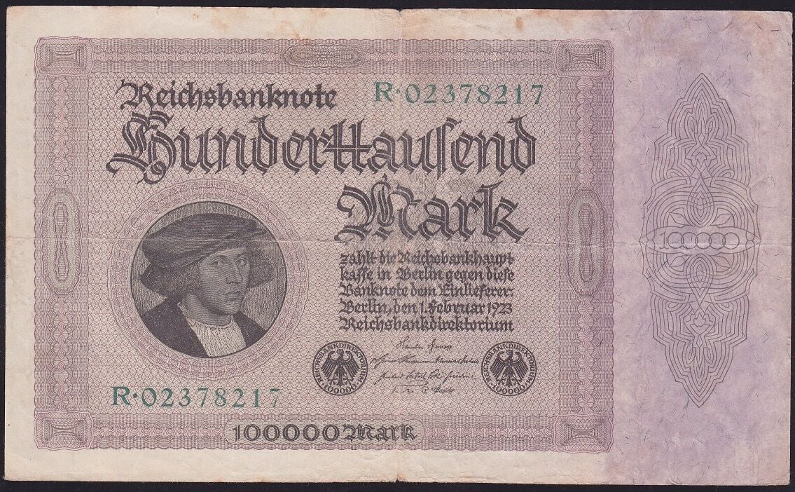 Almanya 100.000 Mark 1923 Çok Temiz