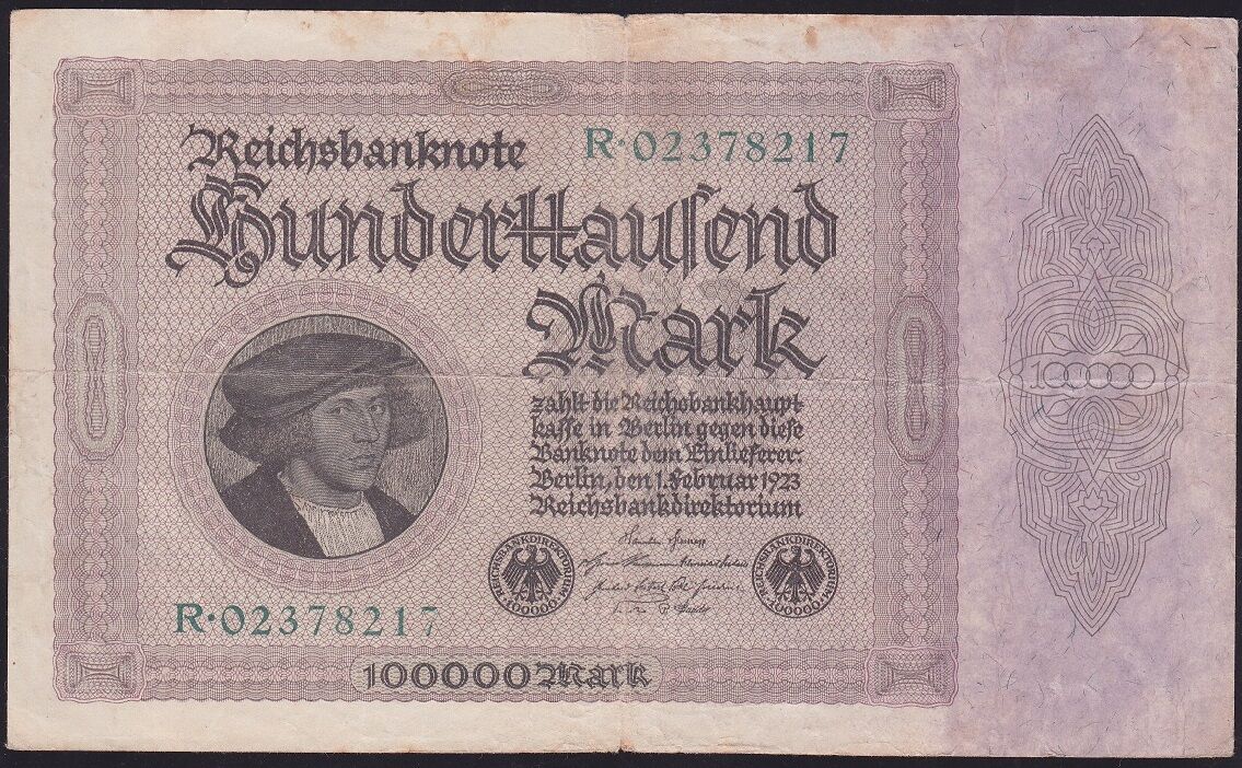 Almanya 100.000 Mark 1923 Çok Temiz