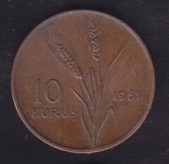 1961 Yılı 10 Kuruş