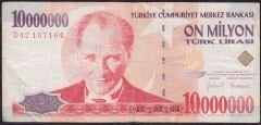 7.Emisyon 10000000 Lira D42 107164 Çok Temiz