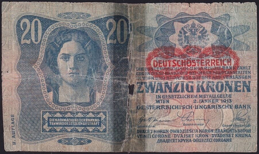 Avusturya Macaristan 20 Korona 1913 Haliyle
