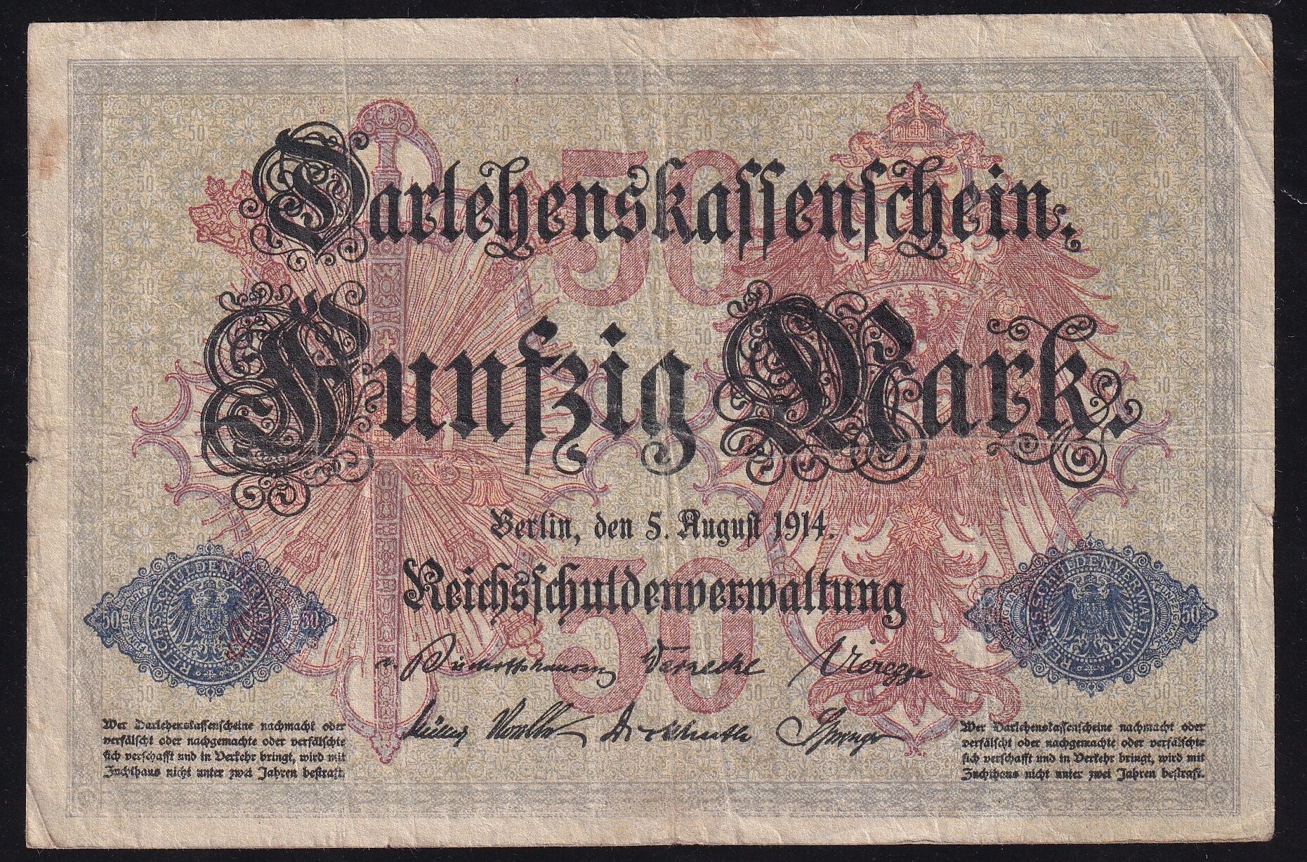 Almanya 50 Mark 1914 Çok Temiz