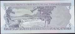 6.Emisyon 2.Tertip 5 Lira J43 282779 Çil