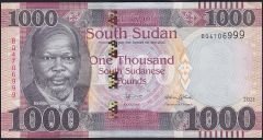 Güney Sudan 1000 Pound 2021 Çilaltı Çil 999