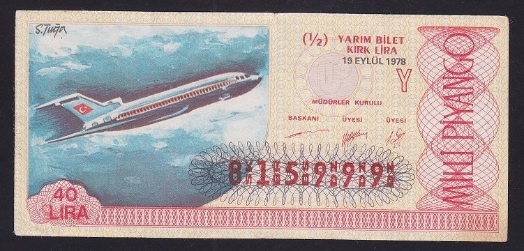 1978 19 EYLÜL YARIM BİLET