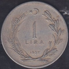 1957 YILI 1 LİRA GÖKÇE KOLEKSİYON