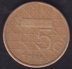 Hollanda 5 Gulden 1988
