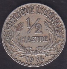 LÜBNAN 1/2 PİASTRE 1934