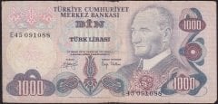 6.Emisyon 2.Tertip 1000 Lira E45 091088 Temiz