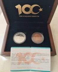 TBMM 100.Yıl Gümüş Ve Bronz Hatıra Para Seti