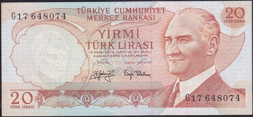 6.Emisyon 3.Tertip 20 Lira G17 648074 Çilaltı Çil
