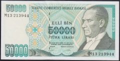 7.EMİSYON 2.TERTİP 50000 LİRA M13 213944 ÇİLALTI