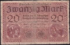 Almanya 20 Mark 1918 Temiz